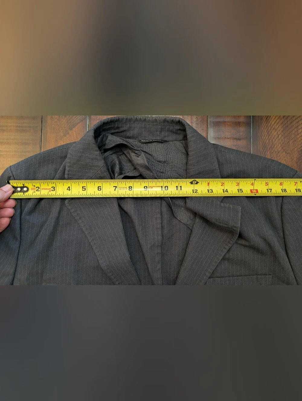 Banana Republic Gray Pinstripe Blazer Jacket 44R 100% Cotton